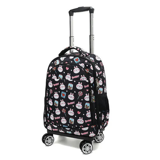 Children Lightweight School Bag Backpack on Wheels Detachable Trolley School Bags