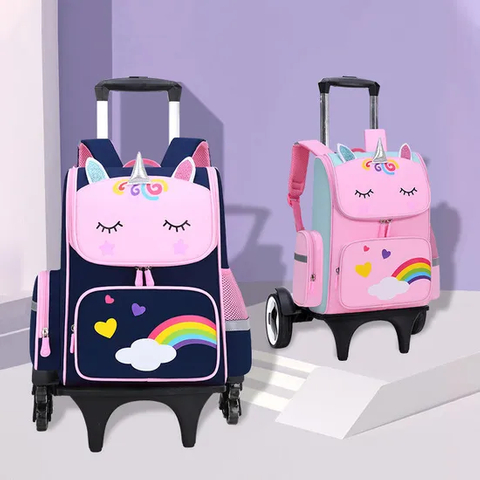 Wholesale Fashion Cute Backpack Unicorn Children′s Trolley School Bags Backpack