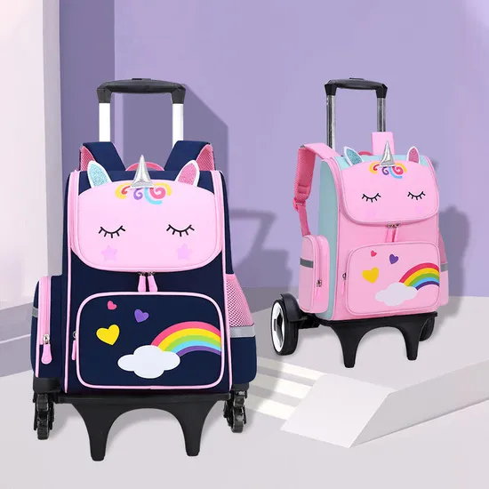 Wholesale Fashion Cute Backpack Unicorn Children′s Trolley School Bags Backpack