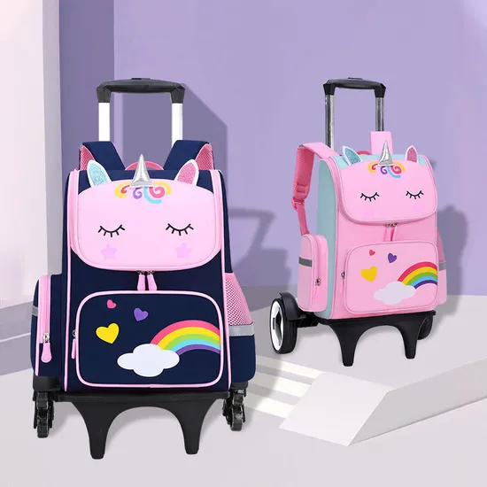 Wholesale Fashion Cute Backpack Unicorn Children′s Trolley School Bags Backpack