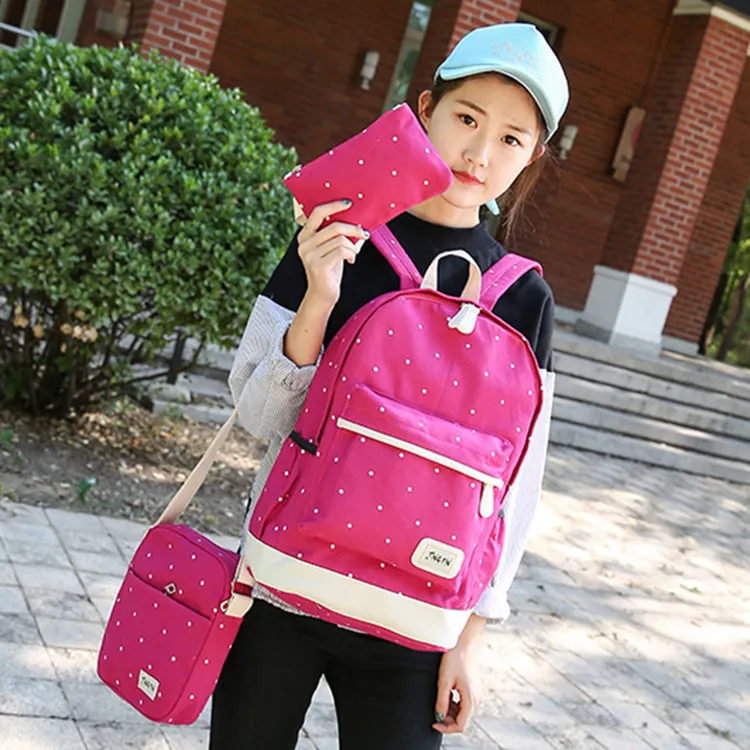 New Design Durable Canvas Wholesale Cheap Soft Kids School Bag Set