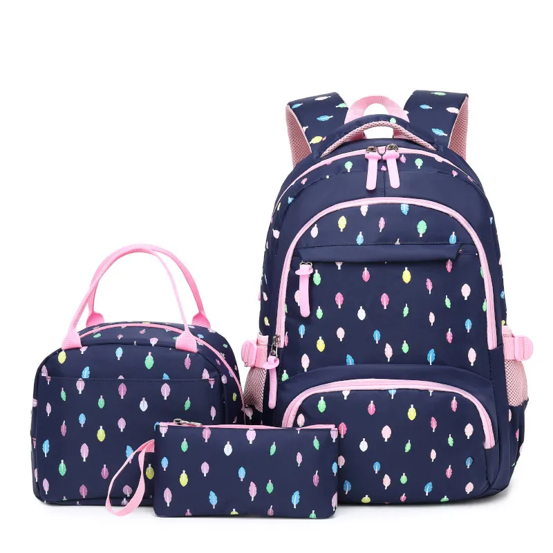 Ew Design 3PCS Set Kids Girls School Bags Backpack Children&prime;s School Bag Backpack Set for Daily Use