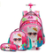 3PCS School Wheeled Bag Set with Lunch Box Trolley Wheeled Backpack