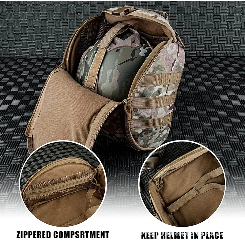 Factory Outdoor Tactical Helmet Bag Gas Mask Storage Camouflage Bag