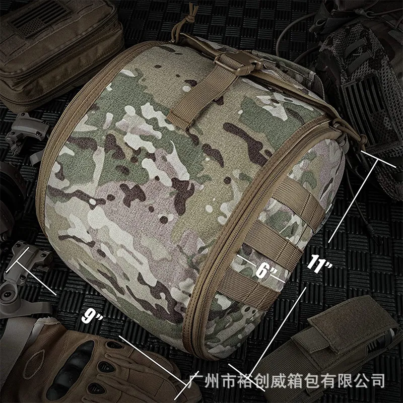 Factory Outdoor Tactical Helmet Bag Gas Mask Storage Camouflage Bag