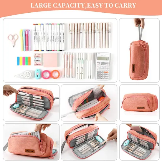 Waterproof Unisex Stationery Supplies Pencil Pouch High School Student Pencil Bag