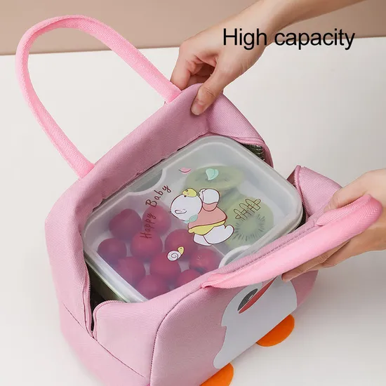 Fashionable Cute Cartoon School Kids Insulated Fitness Lunch Picnic Bag Custom Outdoor Reusable Breastmilk Lunch Cooler Bag Food