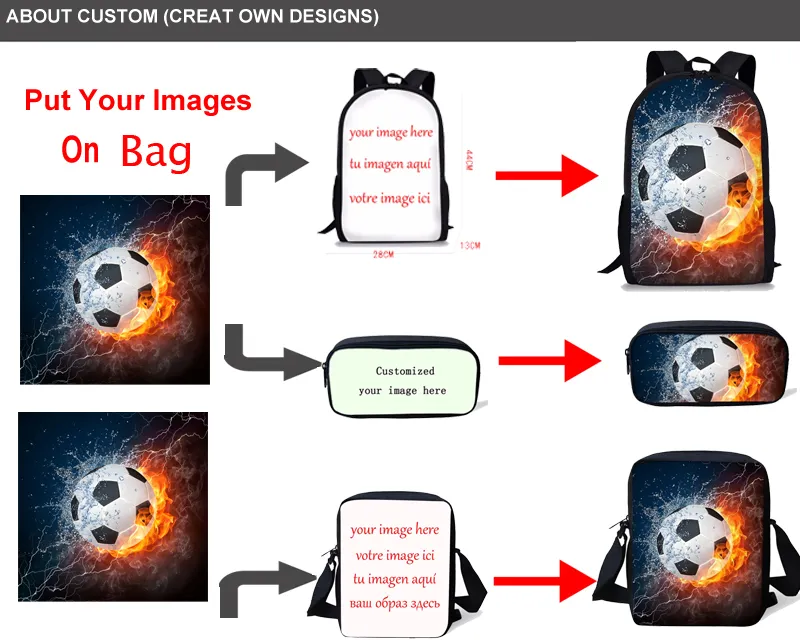 Black African Boy Designs 3PCS Backpag American Art Children Mochilas Schoolbag and Lunch Bag Set for Kids Backpack School Bags