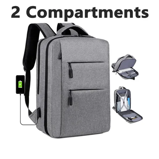 Backpack Laptop Bag Market Polyester Travel Business Bookbag Anti Theft Backpack with USB Charger Port