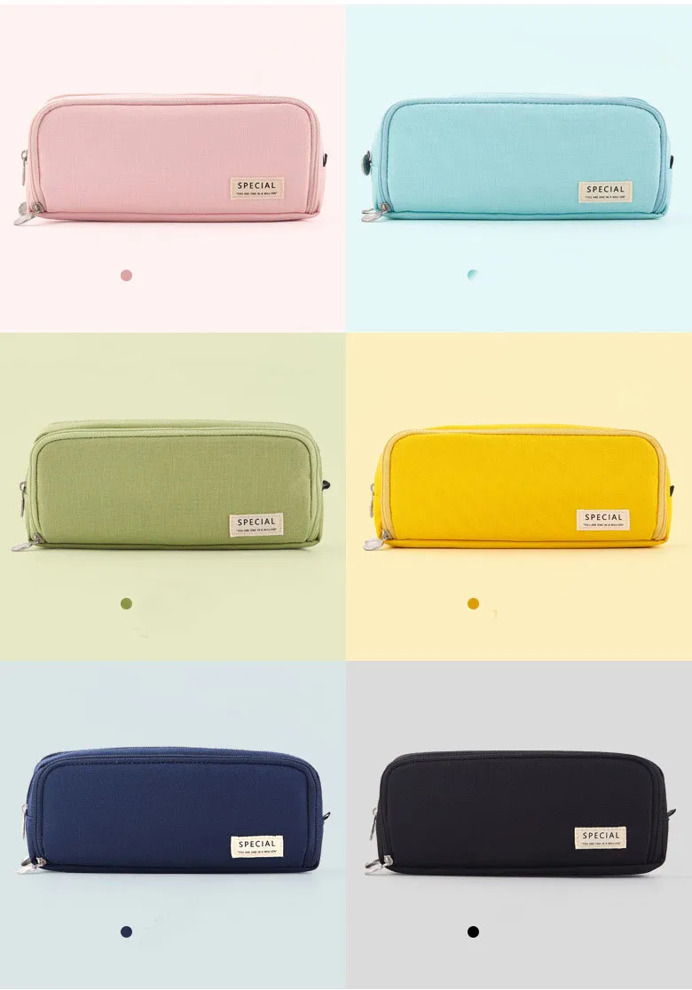 Large Capacity Pencil Pen Case Big Capacity Storage Bag Pouch Box Stationery Organizer with Zippers for Office and School