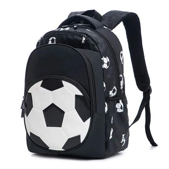 Boys Football Printed Backpack Student Soccer Schoolbag Large Capacity Fashion Polyester Backpack for Boys