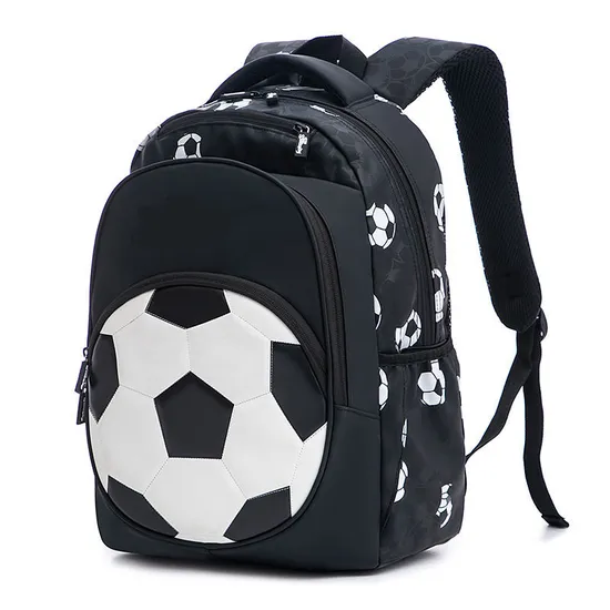 Boys Football Printed Backpack Student Soccer Schoolbag Large Capacity Fashion Polyester Backpack for Boys
