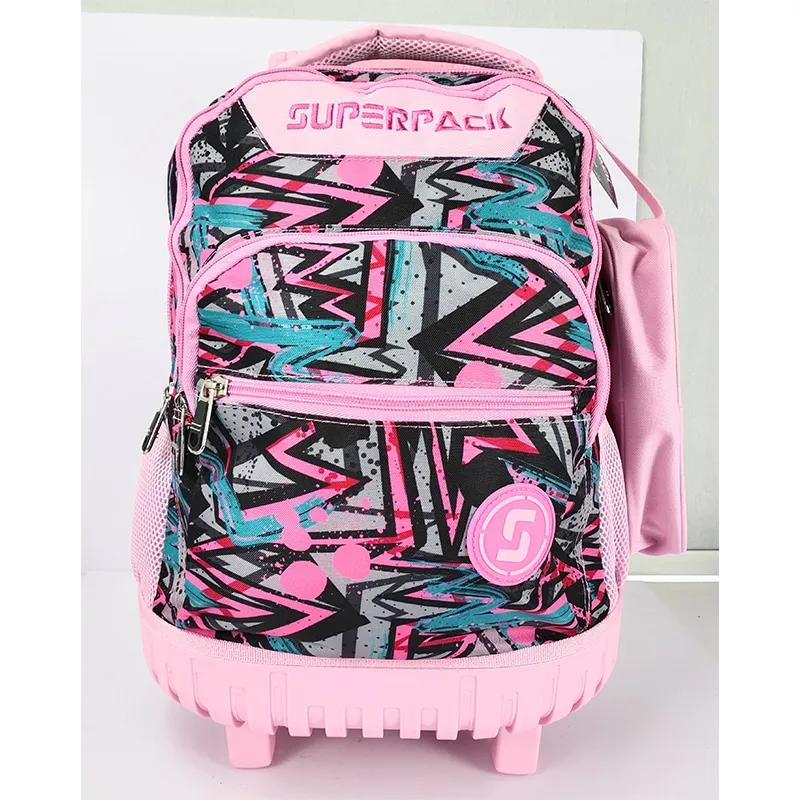 Kids Trolley Bags for School Backpack with Wheels Children School Rolling Backpack for Girls