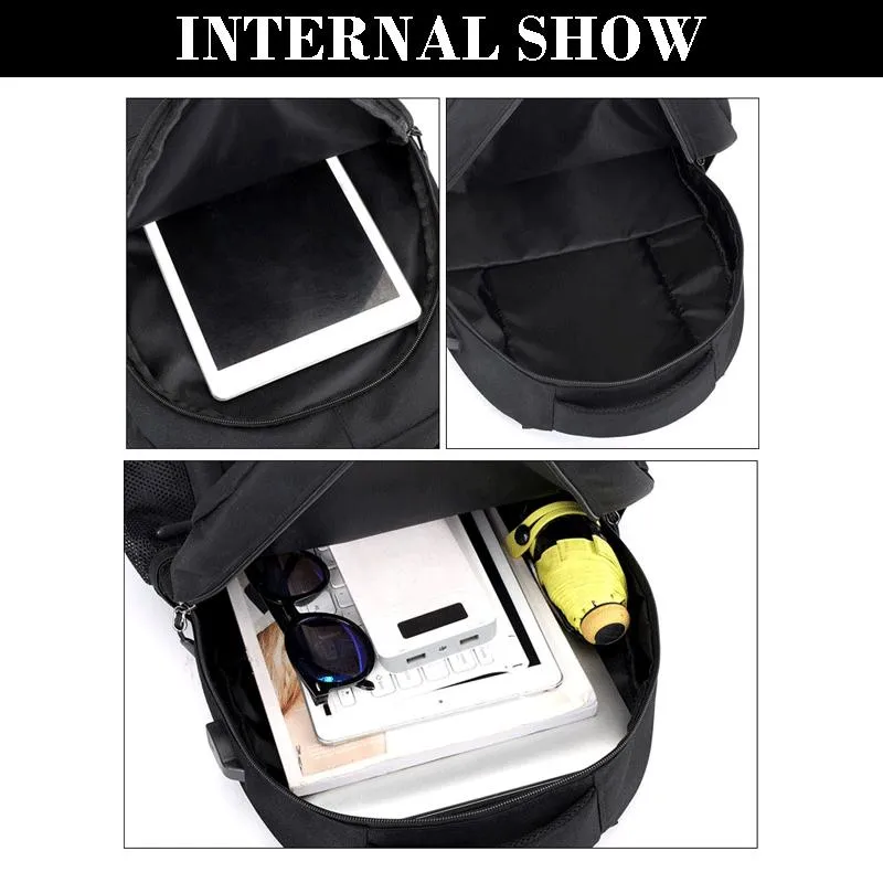 Custom New Design Back Pack Laptop USB Charger Multifunctional Bagpack Waterproof Travel Smart School Bag Backpack