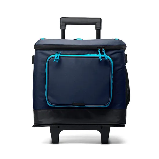 Factory Directly Sell Portable Foldable Summer Camping Insulated BBQ Picnic Bag Collapsible Ice Trolley Rolling Cooler Bag with Wheels