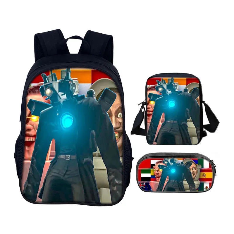 Factory Primary and Secondary School Student Bag Three Piece Toilet Game Backpack Set