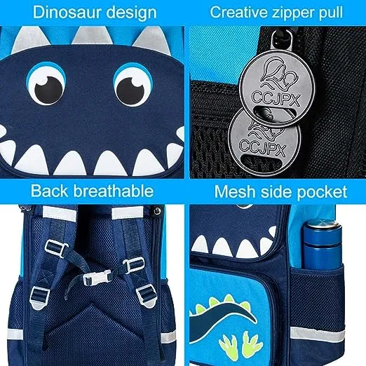 Fashion Primary School Student Backpacks Dinosaur Pattern Boys Schoolbag Lightweight Schoolbag