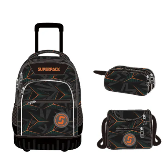 Customized Fashion High Capacity School Bags for Students Kids Backpack Bag Set School Trolley Bag