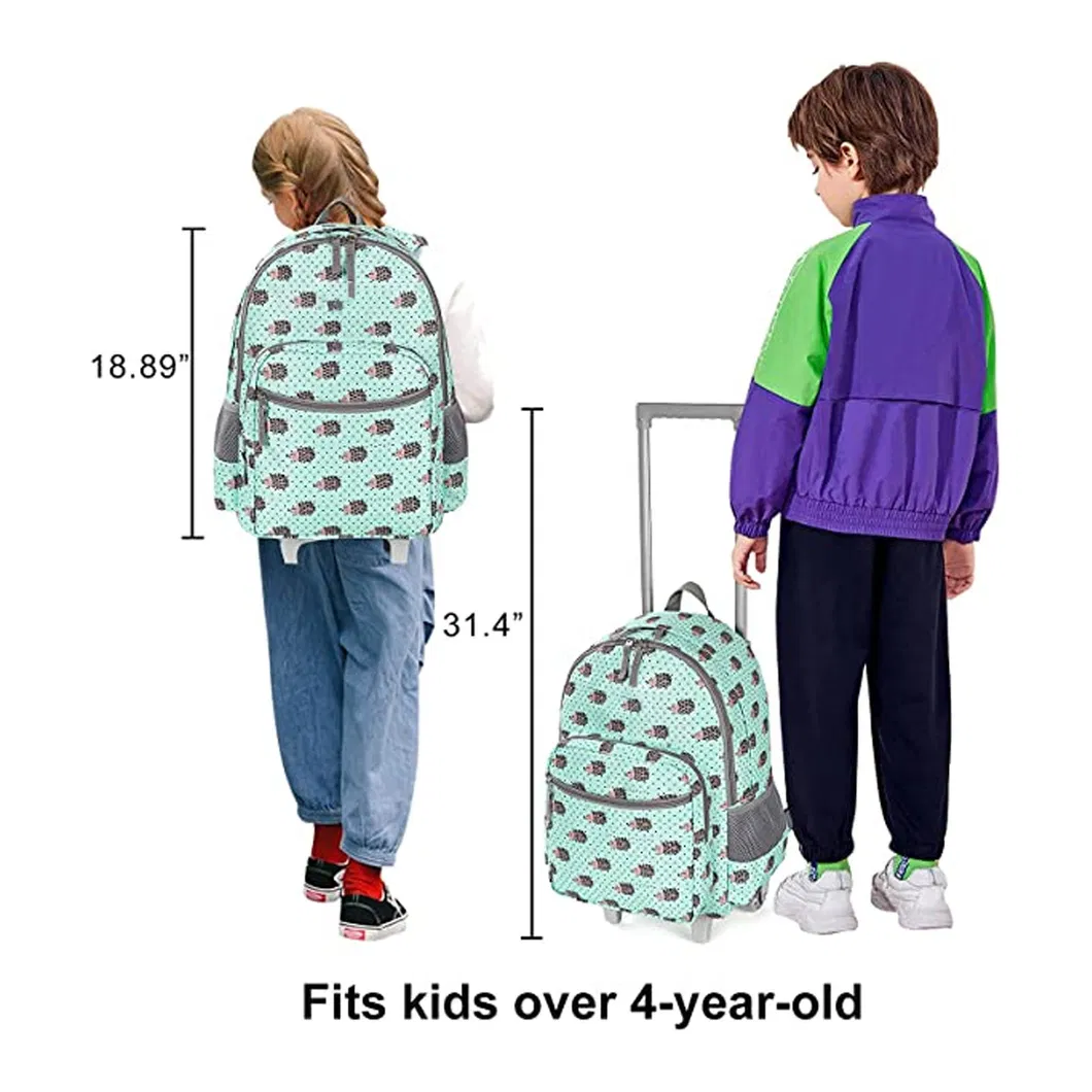 Children Bags Backpack Custom Logo Polyester School for Girls Boys Waterproof Bag Boys and Girls with Wheels