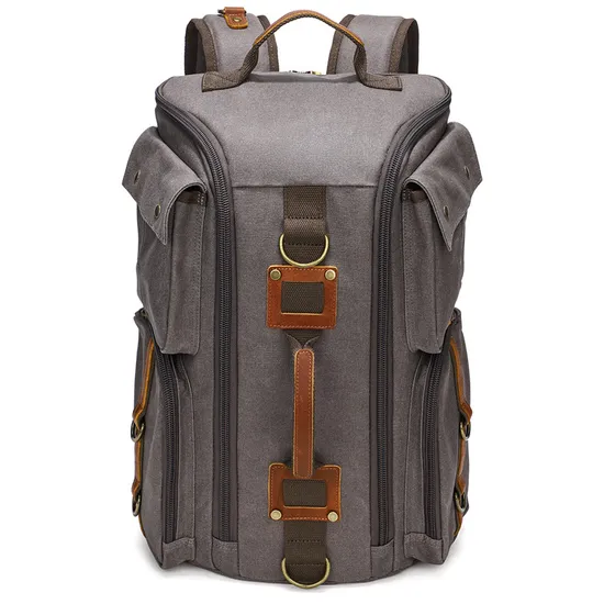 Canvas Retro Mens Outdoor Leisure Backpack Waterproof Large Capacity Travel Bag Computer Backpack