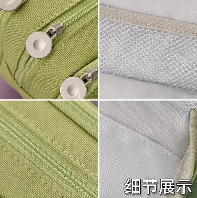 Large Capacity Pencil Pen Case Big Capacity Storage Bag Pouch Box Stationery Organizer with Zippers for Office and School