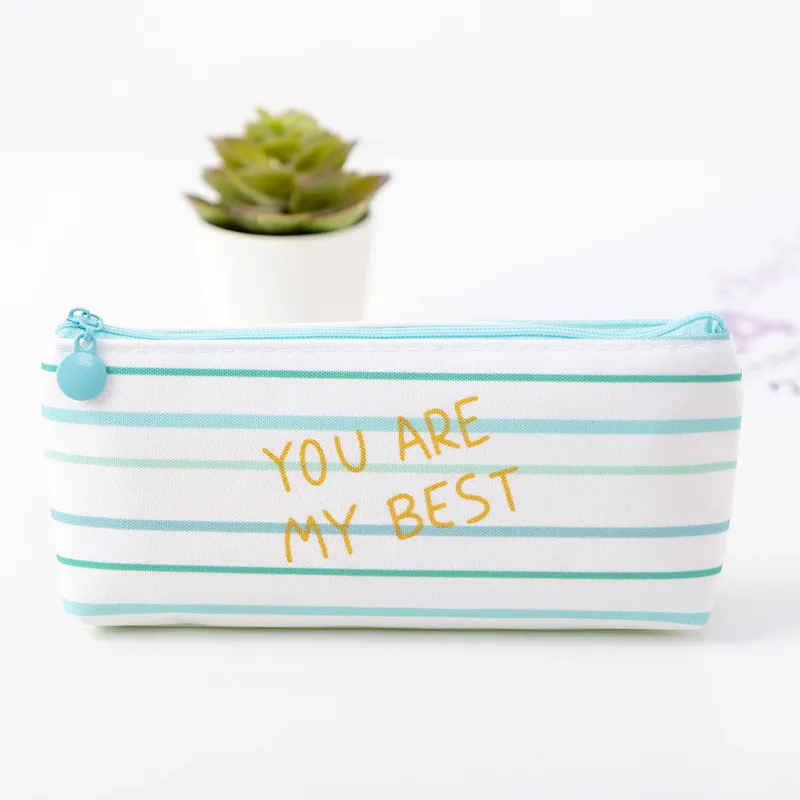 Wholesale Cute Student School Pen Bag Zipper Custom Pencil Case Canvas