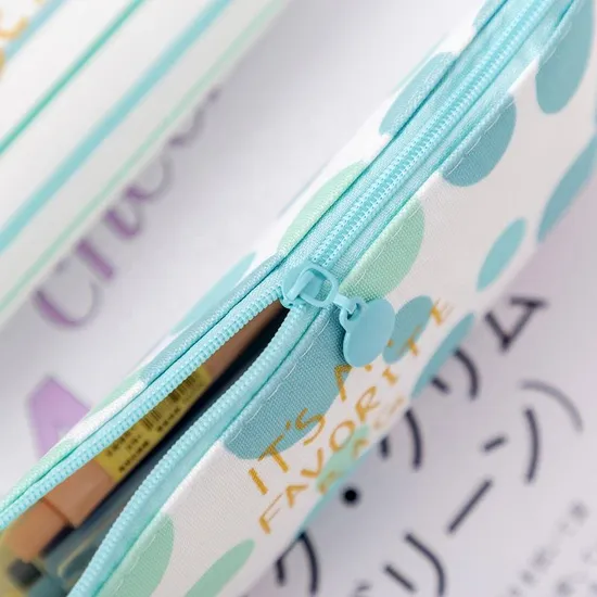 Wholesale Cute Student School Pen Bag Zipper Custom Pencil Case Canvas