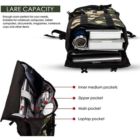 Factory Customized Outdoor Sports Camouflage Skateboard Storage Backpack
