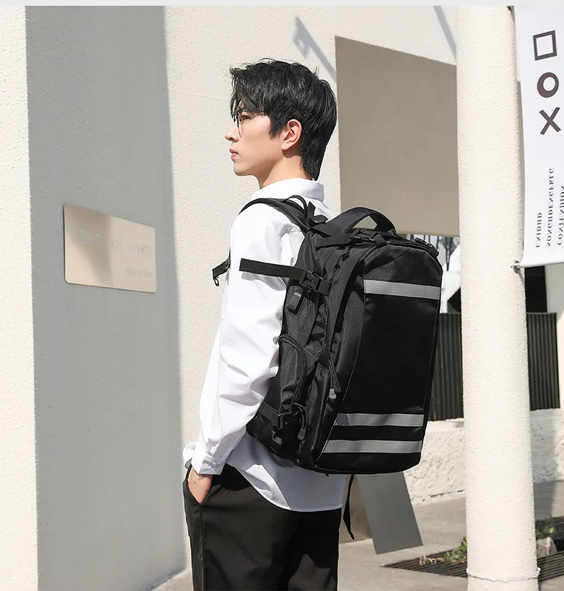 Mens High-Capacity Computer Bag Business Travel Backpack Mountaineering Bag