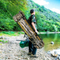 Factory Customized Canvas Fishing Rod Storage Bag Travel Handbag Large Capacity Fishing Bag