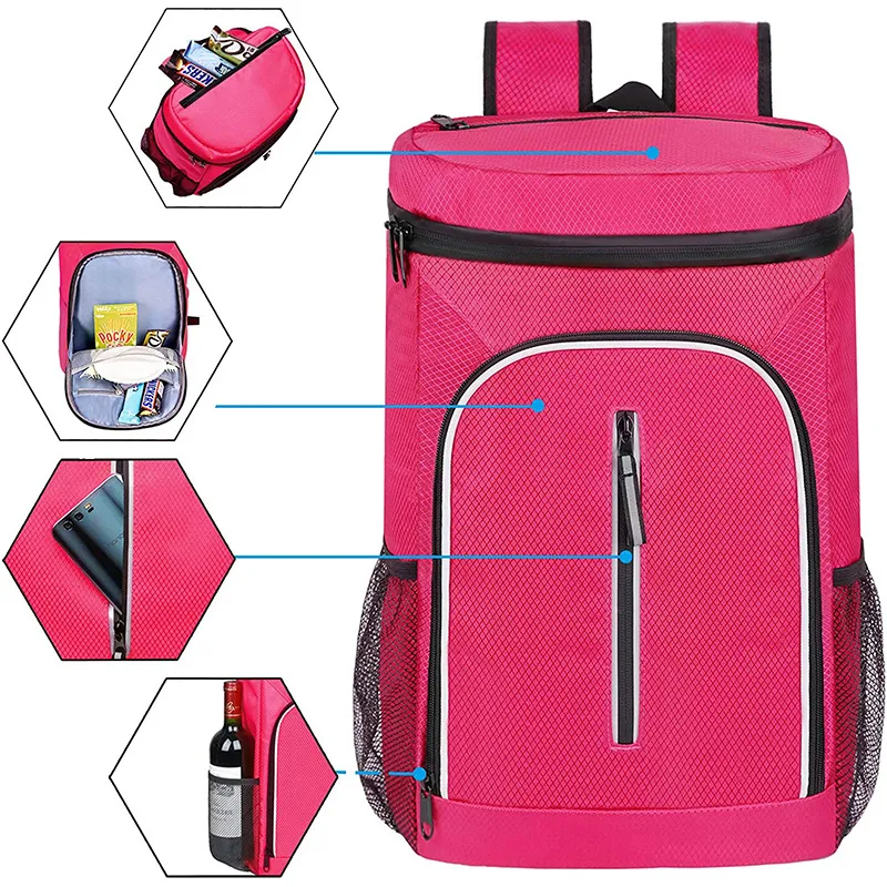 Customized New Outdoor Travel Camping Large Capacity Ice Bag Beer Red Wine Cooler Bag Backpack