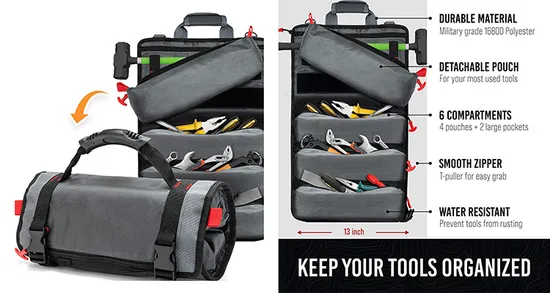 Factory Customized Cross-Border Convenient and Wear-Resistant Outdoor Portable Tools Bag