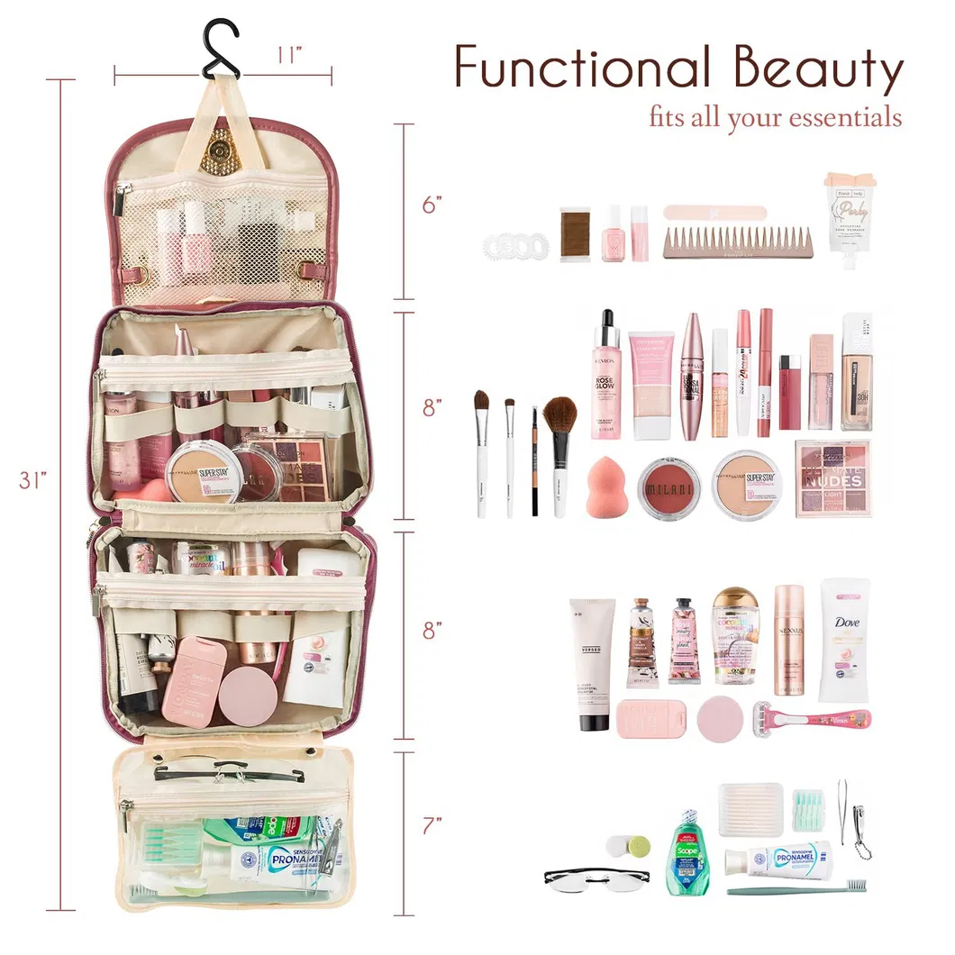 Toilet Bag with Dry and Wet Separation Large Capacity Makeup Portable Waterproof Hand Bag