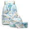 New Colorful Backpack for Primary and Secondary School Students Printed Schoolbag Women′s Three Piece Set