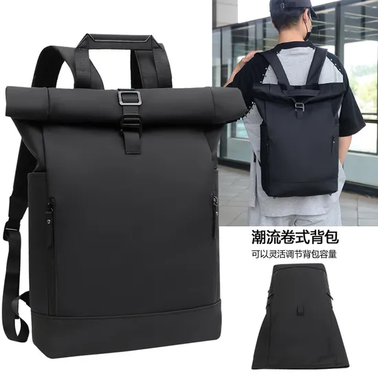 Men Large Capacity Outdoor Roll Top Leisure Travel Backpack