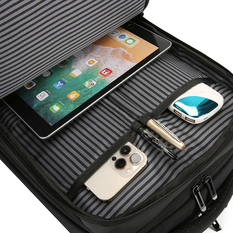 Factory Customized Multifunctional Business Backpack with USB Charging Port 15.6-Inch Leisure Computer Backpack
