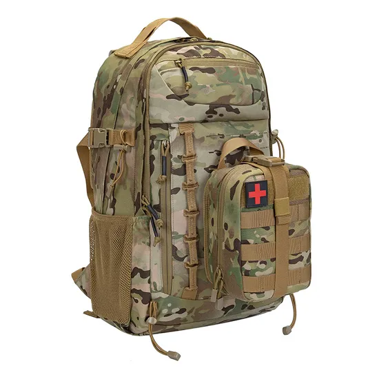 Nylon Camouflage Tactical Waterproof Medical Bag for Outdoor Mountaineering and Camping Large Capacity Medical Backpack