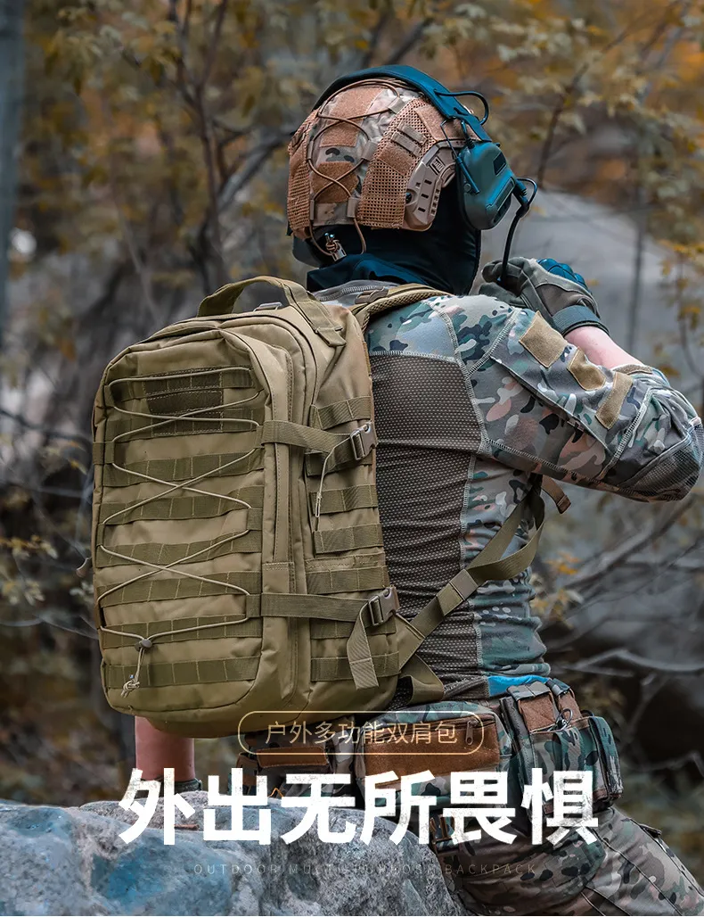 Outdoor Sports Mountaineering Backpack Large Capacity Wear-Resistant Travel Camouflage Backpack