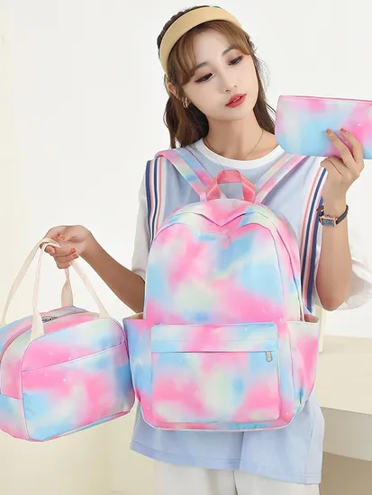 New Light Backpack for Female Students 3-Piece Set for Elementary School Backpacks