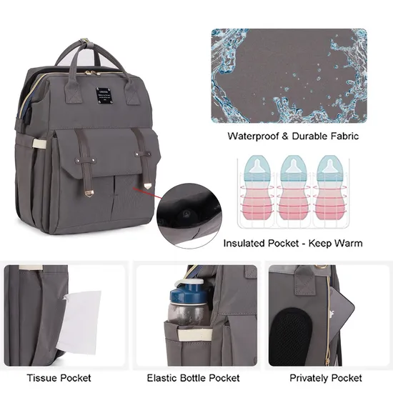 Mommy Bag New Folding Bed Multi Functional Double Shoulder Mom Backpack
