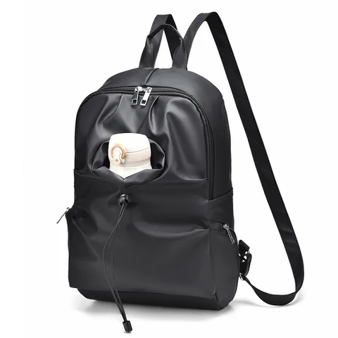 Men′s Leather Film Waterproof Material Leisure Business Backpack