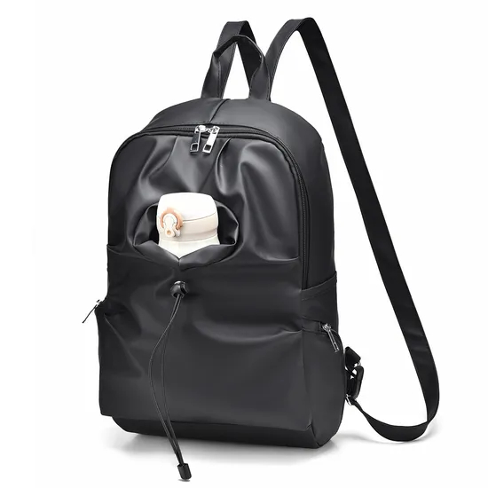 Men′s Leather Film Waterproof Material Leisure Business Backpack