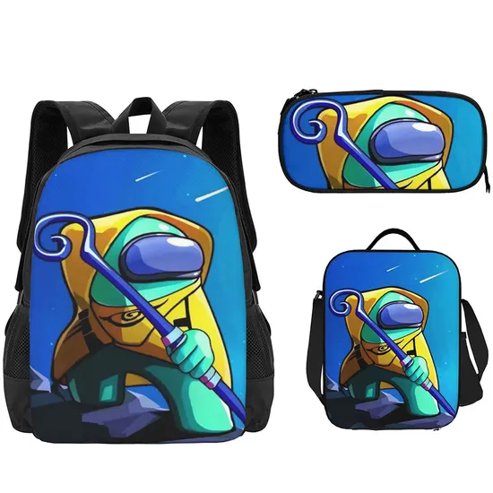 Factory Customized Backpack Three Piece Set Game Peripheral Backpack Pencil Case Shoulder Bag