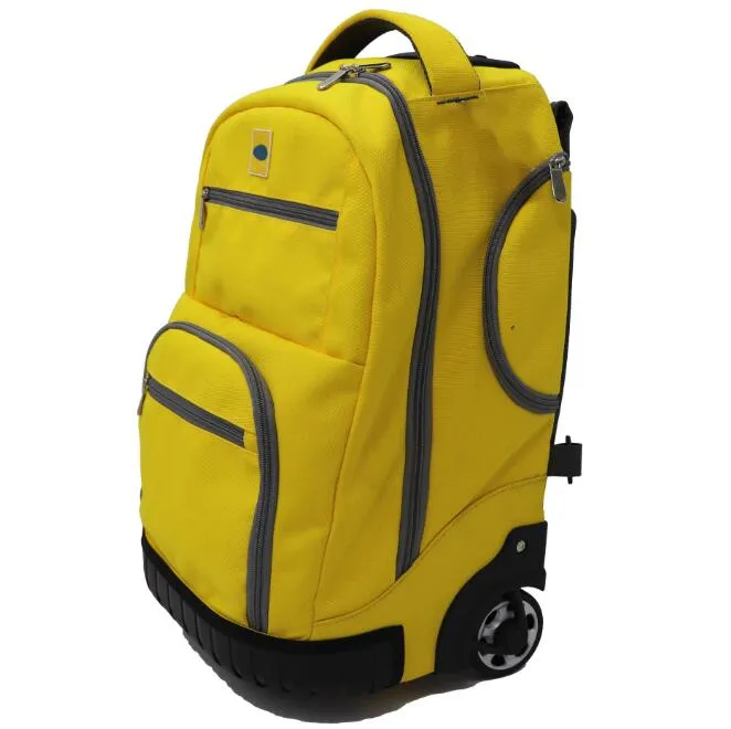 Large Capacity Backpack Rolling Backpack Waterproof Carry-on Trolley Suitcase Compact Business Backpack with Wheels