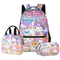2024 New 3D Kuromi Student School Bag Backpack Lunch Bag Pen Bag Three Piece Set
