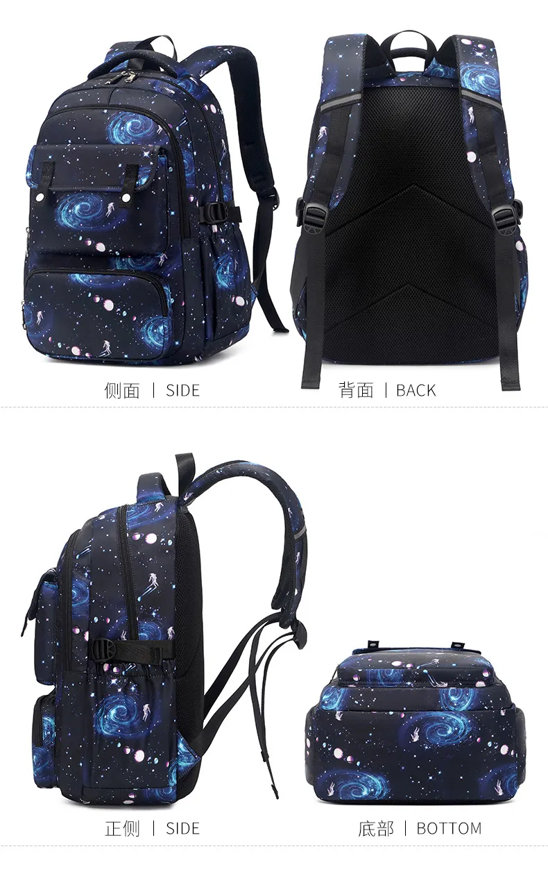 Middle School Student Backpack Female Unicorn Customized Crossbody Bag Pen Bag Three Piece Set