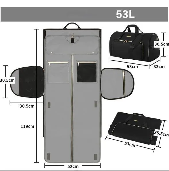 Business Travel Duffle Custom Logo Foldable Suit Cover Garment Bag