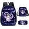 Lomi Kuromi Backpack Lunch Bag Pencil Case Three Piece Set Elementary School Backpack