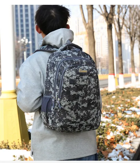 Camouflage Backpack Training Backpack Oxford Cloth Lightweight Waterproof Travel Backpack