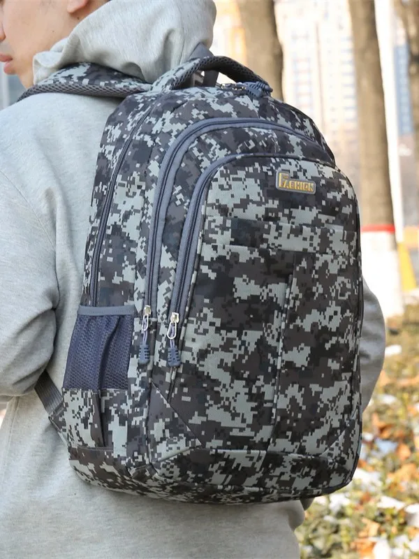 Camouflage Backpack Training Backpack Oxford Cloth Lightweight Waterproof Travel Backpack